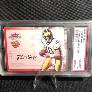 Graded 2000 Fleer TOM BRADY RC *Facsimile Auto 12/50 GEM-MT